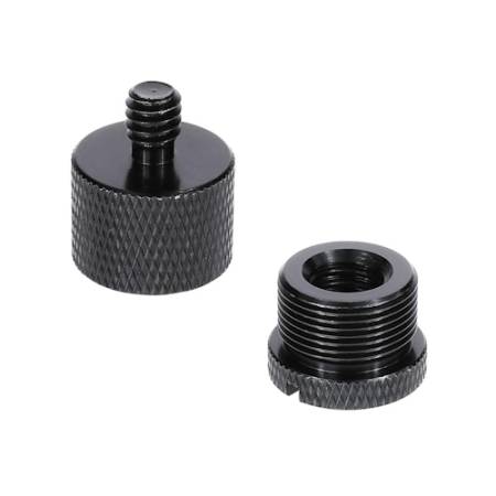 Massa 145838 - adapter statywowy 2-częściowy, gwint 1/4 męski do 5/8 do 3/8 żeński, czarny_Zestaw_1